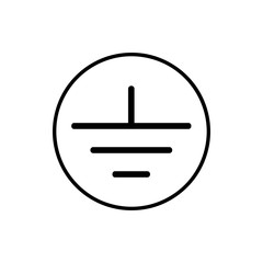 Electrical grounding icon