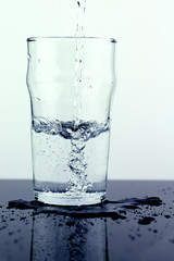 a glass of drinking water