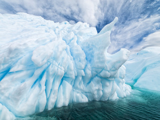 Antarctica glacier and sea