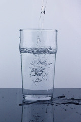 a glass of drinking water