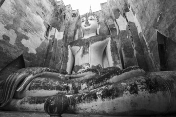 Ancient Buddha face, Sukhothai, Thailand