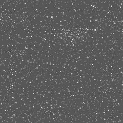 Vector white snow falling on dark background.