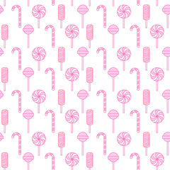 sweet pink lollipop seamless pattern