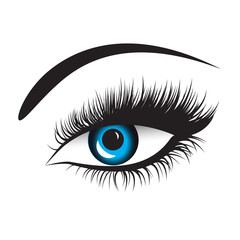 Vector blue eyes with long lashes