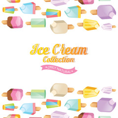 Colorful ice cream vector collection