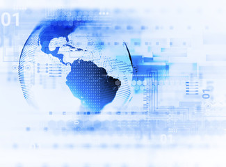 earth futuristic technology abstract background illustration