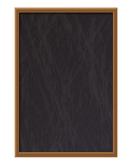 Vertical empty wooden chalk board