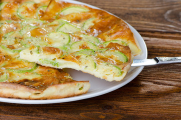 healthy eating, pie with zucchini