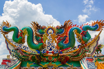 twin colorful dragon