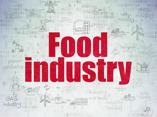 Fototapeta premium Industry concept: Food Industry on Digital Data Paper background