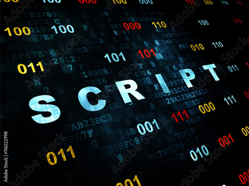 "Software concept: Script on Digital background" Stock photo and ...