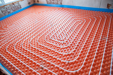 Floor heating installation