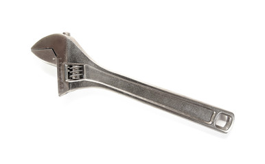Adjustable wrench isolated on a white background