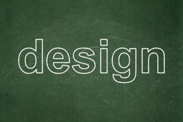 Obraz premium Advertising concept: Design on chalkboard background