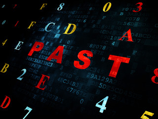 Fototapeta premium Time concept: Past on Digital background