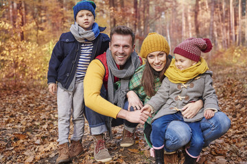 Spending time on fresh air with family