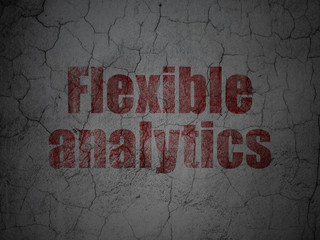 Business concept: Flexible Analytics on grunge wall background
