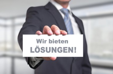 Obraz premium Wir bieten Lösungen