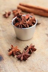 star anise and cinnamon