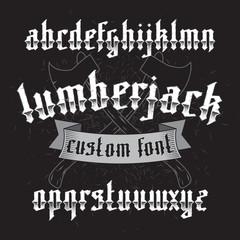 Lumberjack custom gothic font set