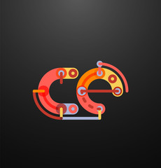 Company branding logo of initial letters