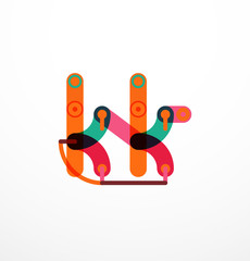 Abstract line design letter logo