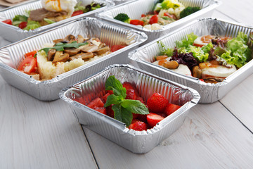 Strawberry salad closeup, vegan food.