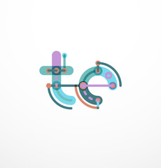 Linear business logo letter