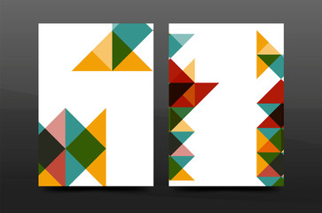 Colorful geometry design annual report a4 cover brochure template layout, magazine, flyer or leaflet booklet