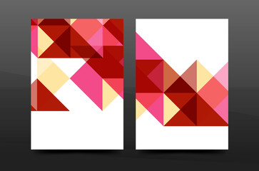 Colorful geometry design annual report a4 cover brochure template layout, magazine, flyer or leaflet booklet