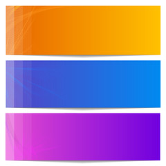 Set of colorful banners illustration.