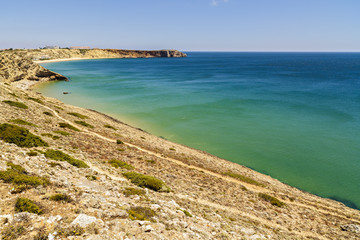 beautiful beach on the Atlantic Ocean, Algarve, Portugal