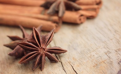 star anise and cinnamon
