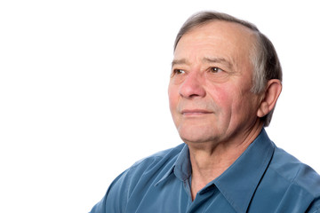 Portrait Of Middle Aged Man Isolated on White