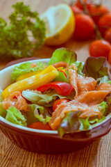 Smoked salmon salad