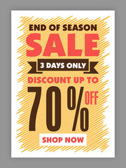 End of Season Sale Poster, Banner or Flyer.