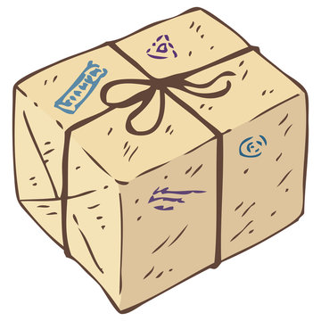 Parcel Box with Stamps