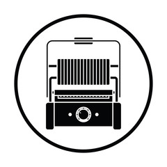 Kitchen electric grill icon
