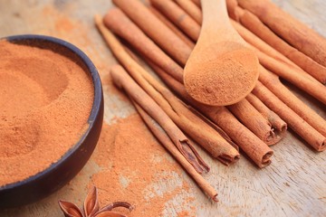 cinnamon powder with strick