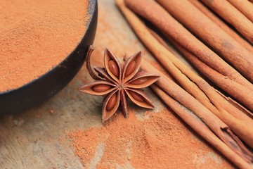 cinnamon powder with strick