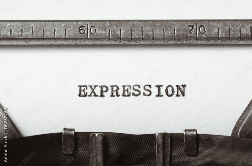 Fototapete word expression typed on typewriter