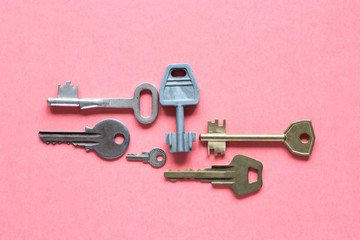 Keys On Pink Paper