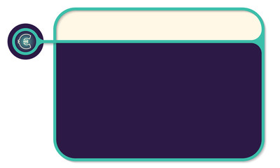 Vector text box for your text and euro symbol