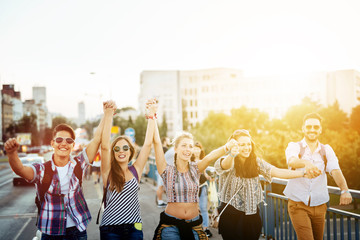 Fototapeta premium Happy young people having fun