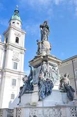 Obraz premium The Maria Immaculata (Immaculate Mary) column and the catholic