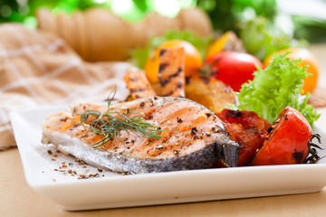 Salmon steak