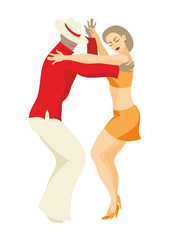 lady and gentleman dance Latin America salsa