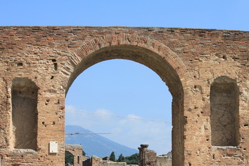 Ruins of Pompeii. Ancient Roman city in Italy died from eruption of Mount Vesuvius.