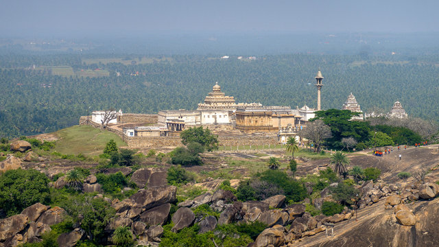 Chandragiri Temple Complex at the Chandragiri hill in Shravanabelagola, India