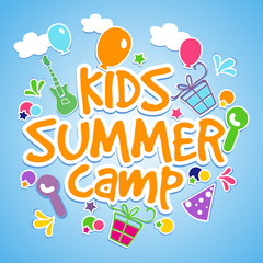 Kids Summer Camp Poster, Banner or Flyer.